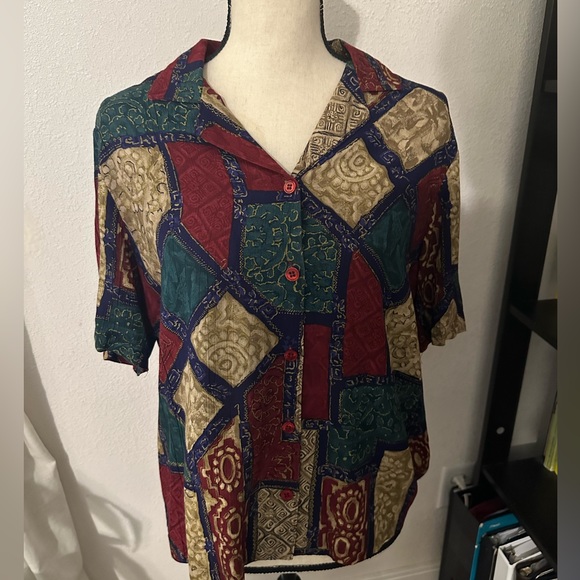 Alfred Dunner Tops - Alfred Dunner Pattern Button Up